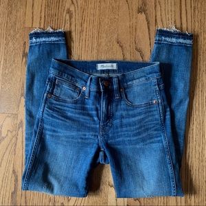 9-inch high rise Madewell skinny jeans